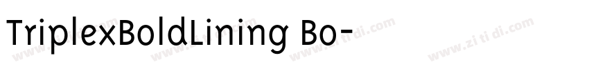TriplexBoldLining Bo字体转换
